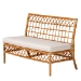 bali & pari Capella Modern Bohemian Honey Rattan 3-Piece Dining Nook Banquette Set - BSODCWH10016-Light Honey Rattan-L-Shape Seating