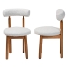 Baxton Studio Edric Modern Japandi Light Grey Boucle Fabric and Walnut Brown Finished Wood 2-Piece Dining Chair Set - BSOBBT5491-Maya- Sky Grey-DC