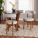 Baxton Studio Edric Modern Japandi Light Grey Boucle Fabric and Walnut Brown Finished Wood 2-Piece Dining Chair Set - BSOBBT5491-Maya- Sky Grey-DC