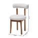 Baxton Studio Edric Modern Japandi Light Grey Boucle Fabric and Walnut Brown Finished Wood 2-Piece Dining Chair Set - BSOBBT5491-Maya- Sky Grey-DC