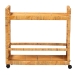 bali & pari Genet Modern Bohemian Natural Brown Rattan and Teak Wood 2-Tier Kitchen Cart - BSODCWH10014-Rous-Natural Rattan-Cart