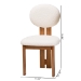 Baxton Studio Kacela Modern Japandi Cream Boucle Fabric and Walnut Brown Finished Wood 2-Piece Dining Chair Set - BSOBBT5490-Walnut/Maya Cream-DC