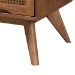 Baxton Studio Melora Mid-Century Modern Walnut Brown Finished Wood and Rattan Queen Size 4-Piece Bedroom Set - BSOMG0004-Ash Walnut-Queen 4PC Bedroom Set