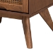 Baxton Studio Melora Mid-Century Modern Walnut Brown Finished Wood and Rattan Queen Size 3-Piece Bedroom Set - BSOMG0004-Ash Walnut-Queen 3PC Bedroom Set