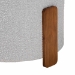 Baxton Studio Finlay Modern Japandi Light Grey Boucle Fabric and Walnut Brown Finished Wood Ottoman Footstool - BSOBBT5487-Walnut/Maya Sky Grey-Stool