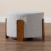 Baxton Studio Finlay Modern Japandi Light Grey Boucle Fabric and Walnut Brown Finished Wood Ottoman Footstool - BSOBBT5487-Walnut/Maya Sky Grey-Stool