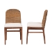 bali & pari Nadim Modern Bohemian Natural Seagrass and Acacia Wood 2-Piece Dining Chair Set - BSONew York-Wood/Banana-DC