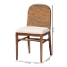 bali & pari Nadim Modern Bohemian Natural Seagrass and Acacia Wood 2-Piece Dining Chair Set - BSONew York-Wood/Banana-DC
