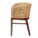 bali & pari Papua Modern Bohemian Natural Rattan and Walnut Brown Acacia Wood Dining Chair - BSOPapua-Wood/Natural-DC