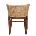 bali & pari Papua Modern Bohemian Natural Rattan and Walnut Brown Acacia Wood Dining Chair - BSOPapua-Wood/Natural-DC