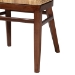 bali & pari Papua Modern Bohemian Natural Rattan and Walnut Brown Acacia Wood Dining Chair - BSOPapua-Wood/Natural-DC
