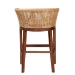 bali & pari Papua Modern Bohemian Natural Rattan and Walnut Brown Acacia Wood Counter Stool - BSOPapua-Wood/Natural-CS