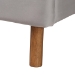 Baxton Studio Rosita Mid-Century Modern Transitional Light Grey Velvet Fabric and Walnut Brown Finished Wood Queen Size Platform Bed - BSOBBT61162-Rattan-Queen