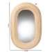 bali & pari Drucilla Modern Bohemian Natural Brown Rattan Oval Accent Wall Mirror - BSORMWH02-Rattan Mirror