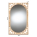 bali & pari Isley Modern Bohemian Natural Brown Rattan Accent Wall Mirror - BSORMWH03-Rattan Mirror