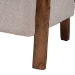 Baxton Studio Sage Modern Japandi Light Grey Fabric and Walnut Brown Finished Wood Arm Chair with Woven Rattan - BSORDS-S990-1S-Grey/Walnut PE Rattan-Chair