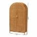 bali & pari Paloma Modern Bohemian Light Honey Rattan Large Storage Cabinet - BSOPuerterico-Light Honey Rattan-Large-Cabinet