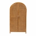 bali & pari Paloma Modern Bohemian Light Honey Rattan Large Storage Cabinet - BSOPuerterico-Light Honey Rattan-Large-Cabinet