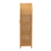 bali & pari Paloma Modern Bohemian Light Honey Rattan Large Storage Cabinet - BSOPuerterico-Light Honey Rattan-Large-Cabinet