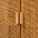 bali & pari Paloma Modern Bohemian Light Honey Rattan Large Storage Cabinet - BSOPuerterico-Light Honey Rattan-Large-Cabinet