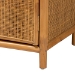 bali & pari Paloma Modern Bohemian Light Honey Rattan Large Storage Cabinet - BSOPuerterico-Light Honey Rattan-Large-Cabinet