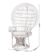 bali & pari Kallima Modern Bohemian White Natural Rattan Peacock Chair - BSOWS042-Solid White Rattan-CC