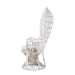 bali & pari Kallima Modern Bohemian White Natural Rattan Peacock Chair - BSOWS042-Solid White Rattan-CC