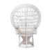 bali & pari Kallima Modern Bohemian White Natural Rattan Peacock Chair - BSOWS042-Solid White Rattan-CC