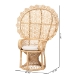 bali & pari Hecate Modern Bohemian Natural Brown Rattan Peacock Chair - BSOWS043-Natural Rattan-CC