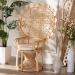 bali & pari Hecate Modern Bohemian Natural Brown Rattan Peacock Chair - BSOWS043-Natural Rattan-CC