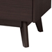 Baxton Studio Giancarlo Mid-Century Modern Espresso Brown Wood 3-Drawer Storage Chest with Rattan door - BSOLV46 COD4623WI-Modi Wenge-Rattan-Chest