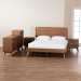 Baxton Studio Demeter Mid-Century Modern Walnut Brown Finished Wood King Size 5-Piece Bedroom Set - BSODemeter-Ash Walnut-King 5PC Bedroom Set