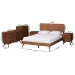 Baxton Studio Demeter Mid-Century Modern Walnut Brown Finished Wood King Size 5-Piece Bedroom Set - BSODemeter-Ash Walnut-King 5PC Bedroom Set
