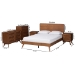 Baxton Studio Demeter Mid-Century Modern Walnut Brown Finished Wood King Size 5-Piece Bedroom Set - BSODemeter-Ash Walnut-King 5PC Bedroom Set