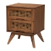 Baxton Studio Demeter Mid-Century Modern Walnut Brown Finished Wood King Size 5-Piece Bedroom Set - BSODemeter-Ash Walnut-King 5PC Bedroom Set