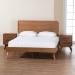 Baxton Studio Demeter Mid-Century Modern Walnut Brown Finished Wood Queen Size 3-Piece Bedroom Set - BSODemeter-Ash Walnut-Queen 3PC Bedroom Set