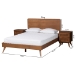 Baxton Studio Demeter Mid-Century Modern Walnut Brown Finished Wood Queen Size 3-Piece Bedroom Set - BSODemeter-Ash Walnut-Queen 3PC Bedroom Set