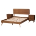 Baxton Studio Demeter Mid-Century Modern Walnut Brown Finished Wood Queen Size 3-Piece Bedroom Set - BSODemeter-Ash Walnut-Queen 3PC Bedroom Set