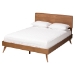 Baxton Studio Demeter Mid-Century Modern Walnut Brown Finished Wood Queen Size 3-Piece Bedroom Set - BSODemeter-Ash Walnut-Queen 3PC Bedroom Set