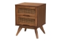 Baxton Studio Demeter Mid-Century Modern Walnut Brown Finished Wood Queen Size 3-Piece Bedroom Set - BSODemeter-Ash Walnut-Queen 3PC Bedroom Set
