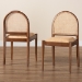 bali & pari Maryland Modern Bohemian Natural Rattan and Acacia Wood 2-Piece Dining Chair Set - BSOMaryland-Wood/Rattan-DC