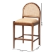 bali & pari Maryland Modern Bohemian Natural Rattan and Acacia Wood Counter Stool - BSOMaryland-Wood/Rattan-CS