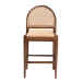 bali & pari Maryland Modern Bohemian Natural Rattan and Acacia Wood Counter Stool - BSOMaryland-Wood/Rattan-CS