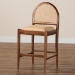 bali & pari Maryland Modern Bohemian Natural Rattan and Acacia Wood Counter Stool - BSOMaryland-Wood/Rattan-CS
