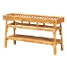 bali & pari Savitri Modern Bohemian Natural Rattan 2-Tier Console Table