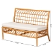 bali & pari Capella Modern Bohemian Honey Rattan Dining Bench - BSODCWH10016-Light Honey Rattan-Dining Bench