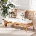 bali & pari Capella Modern Bohemian Honey Rattan Dining Bench - BSODCWH10016-Light Honey Rattan-Dining Bench