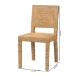 bali & pari Anfield Modern Bohemian Natural Seagrass and Mahogany Wood Dining Chair - BSOAnfield-Mahogany/Seagrass-DC