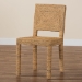 bali & pari Anfield Modern Bohemian Natural Seagrass and Mahogany Wood Dining Chair - BSOAnfield-Mahogany/Seagrass-DC