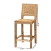 bali & pari Anfield Modern Bohemian Natural Seagrass and Mahogany Wood Counter Stool - BSOAnfield SH60-Mahogany/Seagrass-CS
